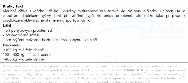 Geloren HA višňový 180 želé