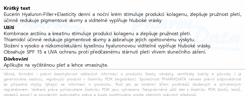 Eucerin Hyal-Fill+Elast.den+noc.kr.2x50ml2024