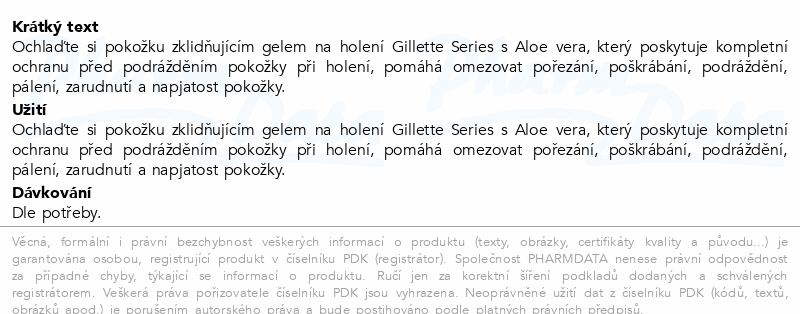 Gillette Series Sensitive gel na holení 200ml
