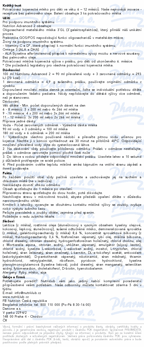 Nutrilon Advanced 2 3x2x500g