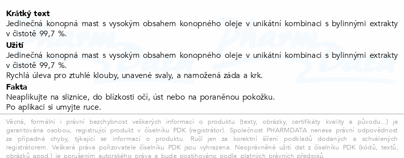 Cemio Kamzíkova konopná mast hřejivá 200ml+dárek