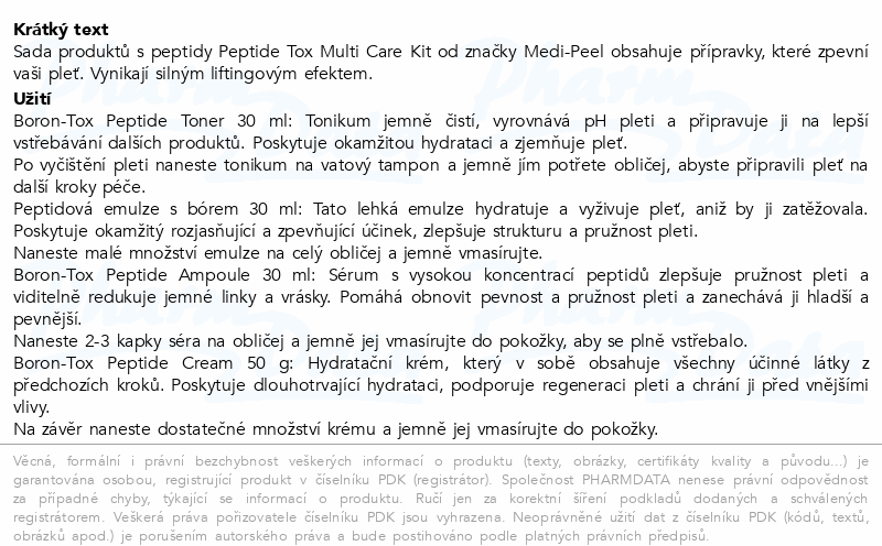 MediPeel Peptide Tox Bor Multi Care set