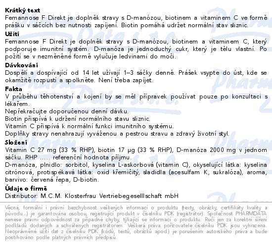 Femannose F Direkt 30 sáčků