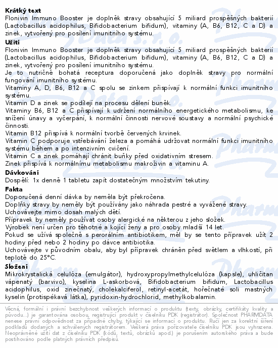 Flonivin Immuno Booster tbl.10 Galenika