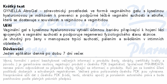 GYNELLA AtroGel vaginální gel 7x5g