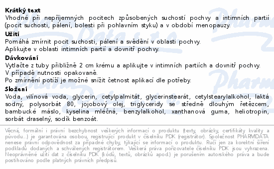 Forfemina Intimo vaginální zvlhčující krém 50ml