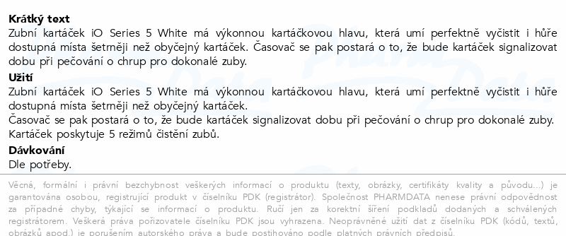 Oral-B iO Series 5 Quite White elektrický kartáček