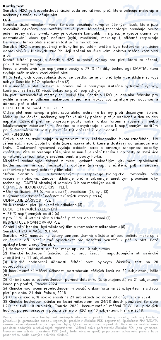 BIODERMA Sensibio H2O 500ml
