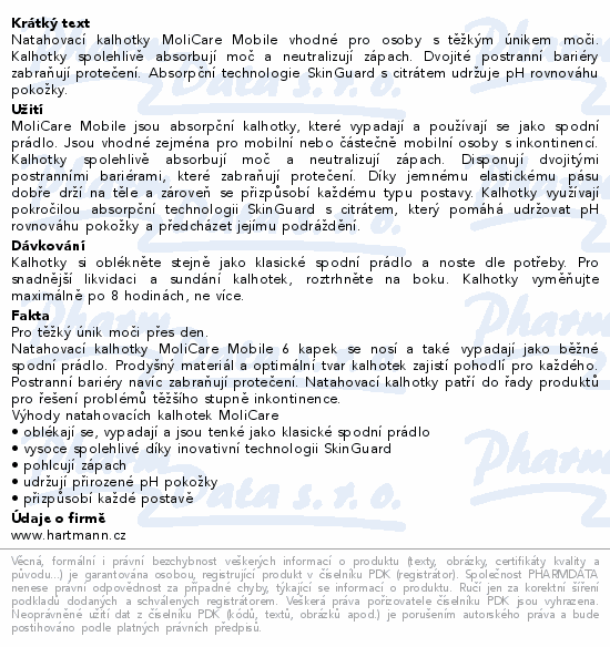 MoliCare Mobile Inkon.kalh.natahovací 6k M 14ks