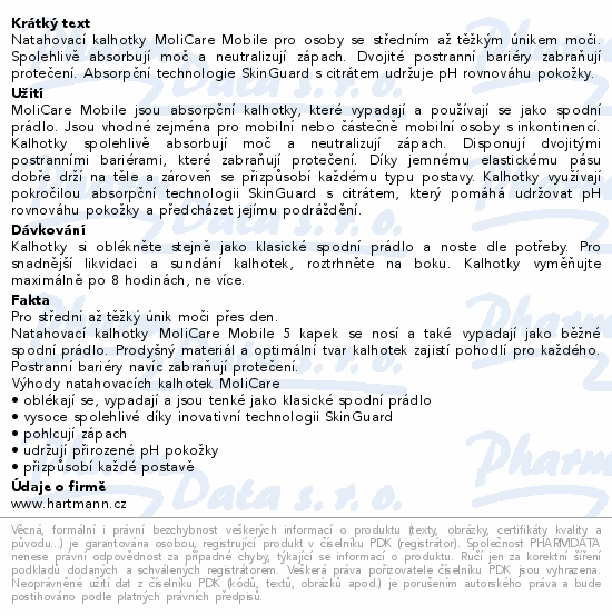 MoliCare Mobile Inkon.kalh.natahovací 5k L 14ks