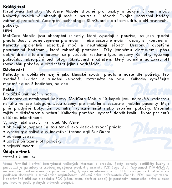 MoliCare Mobile Inkon.kalh.natahovací 10k M 14ks