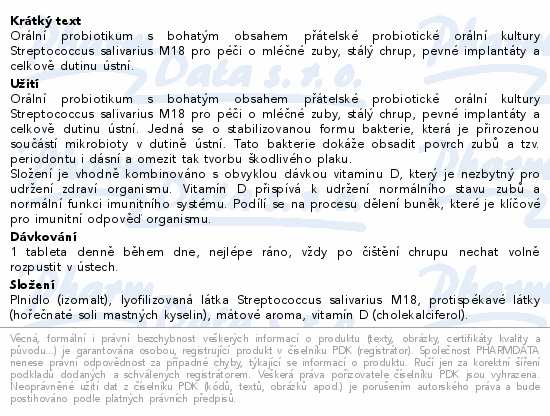 Favea Bactodent Máta tbl.30