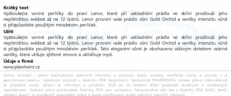 Lenor Gold Orchid vonné perličky 495g