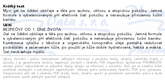 Biotter NC ATOPIS mycí gel na obličej a tělo 200ml