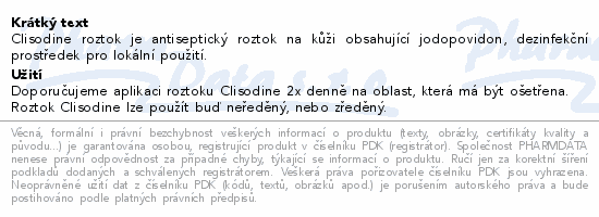 Clisodine Kožní antiseptický roztok sprey 100ml