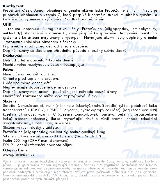 Preventan Clasic Junior tbl.2x30+svačin.box 2025