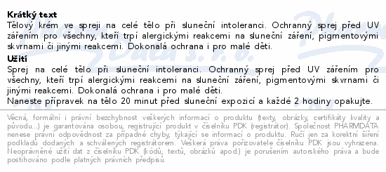 ESTHEDERM Sun Intolerance tělový krém SPF50+ 150ml