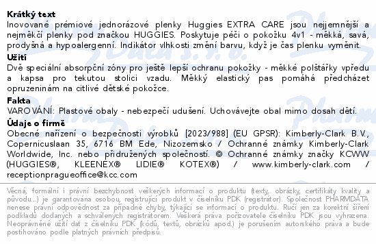 HUGGIES extra care 4 8-16kg 76ks box