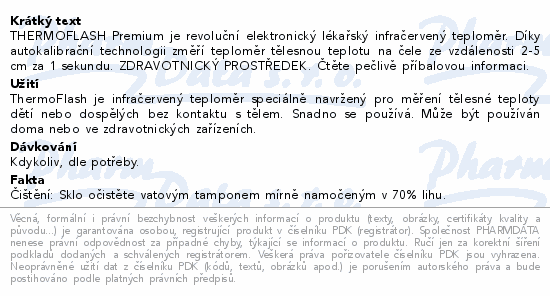 ThermoFlash Premium teploměr lék.bezkontaktní