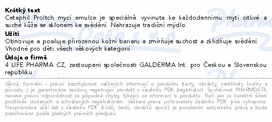 Cetaphil ProItch Control mycí emulze 295ml