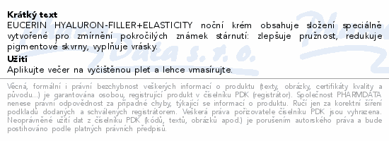 Eucerin HYALURON-FILLER+EL.noční krém refill 50ml