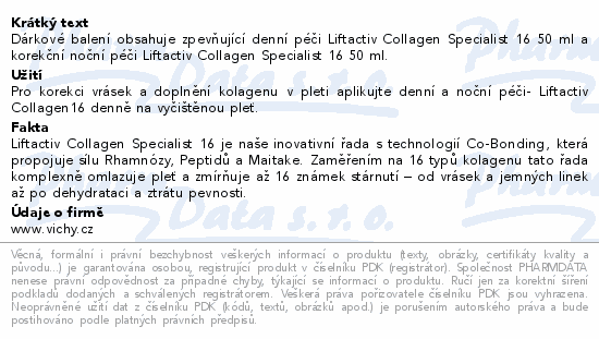 VICHY LIFTACTIV Collagen Specialist 16 Vánoce 2025