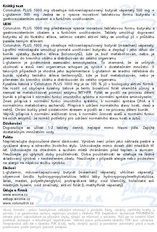 Colonutrin PLUS 1000mg tbl.30