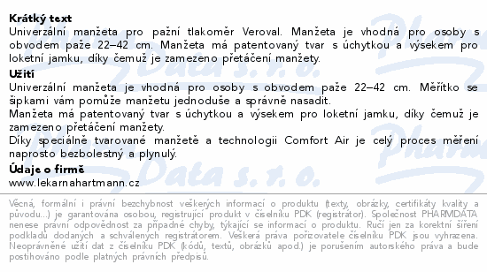 Hartmann Veroval Adaptab.manžeta universal 22-42cm