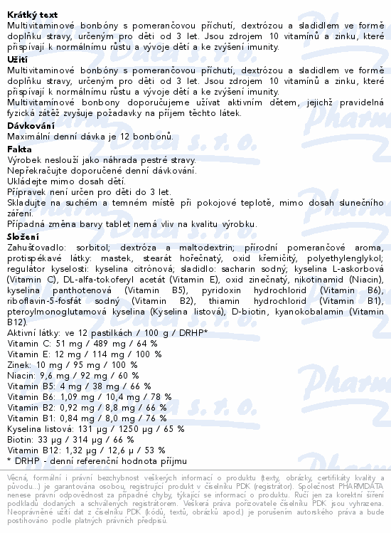 Vieste Vital Kids FARMA Multiv.bonbon.12x12+pexeso