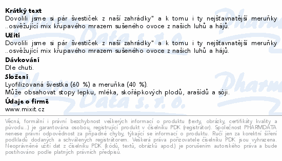 Mixit Křupavé ovoce Švestka&Meruňka 65g