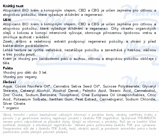 Annabis Atopicann CBD+CBG krém BIO 100ml