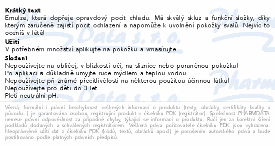 Emspoma Sport chladivá emulze 500ml