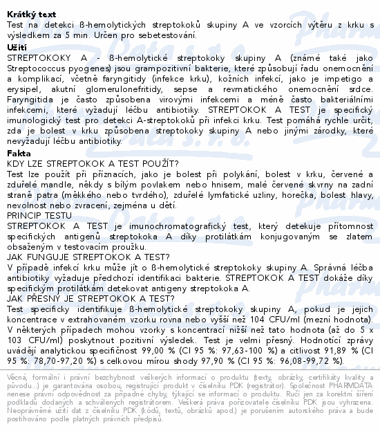 ALLTEST Streptokok A rapid test 1ks