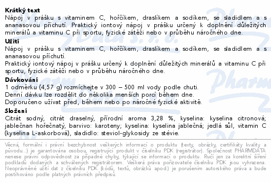 Allnature Sportlab Elektrolyty ananas 274g