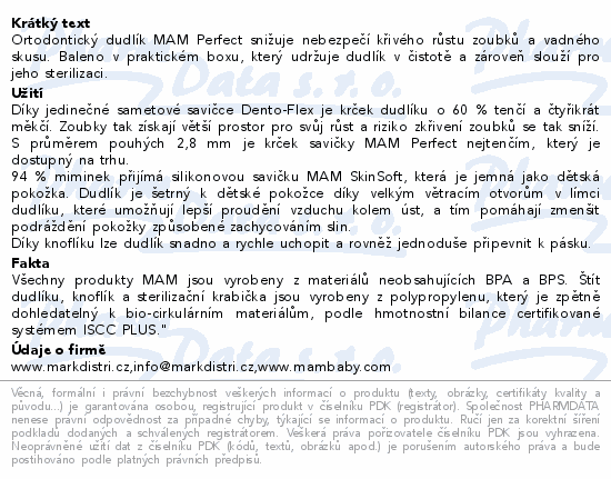 MAM Dudlík Perfect box 6+m mátový/šedý 2ks