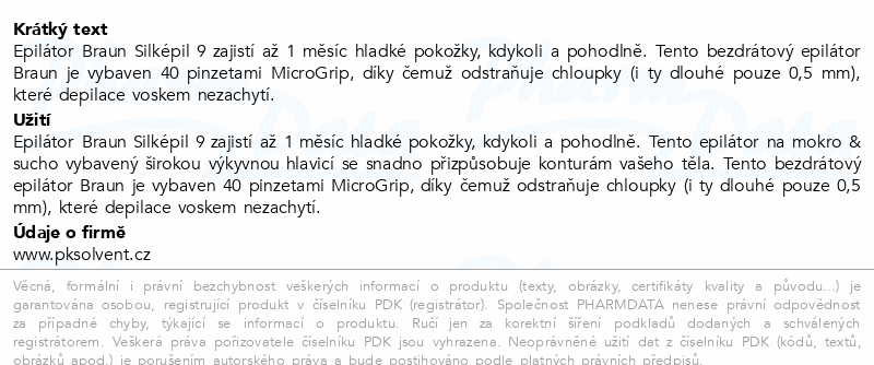 Braun Silképil 9 epilátor mokro&sucho