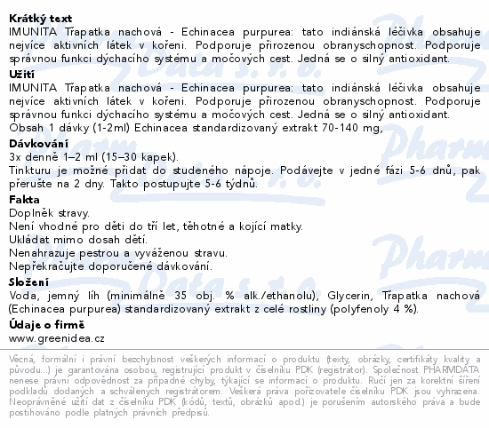 Green idea Třapatka nachová byl.lih.extrakt 100ml