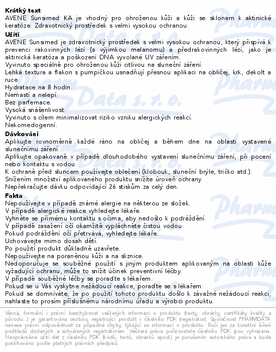 AVENE Sunsimed KA 80ml