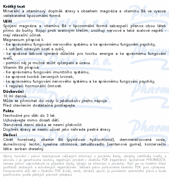 Adelle Davis Liposomal Magnesium+vit.B6 200ml