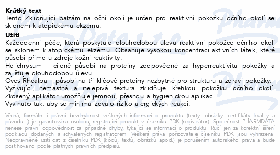 A-DERMA Exomega zklid.balzám na oční okolí 15ml