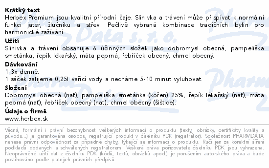 HERBEX Slinivka a trávení 20x1.5g