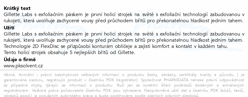 Gillette Labs holicí stroj.+náhr.hlav.+nást.držák