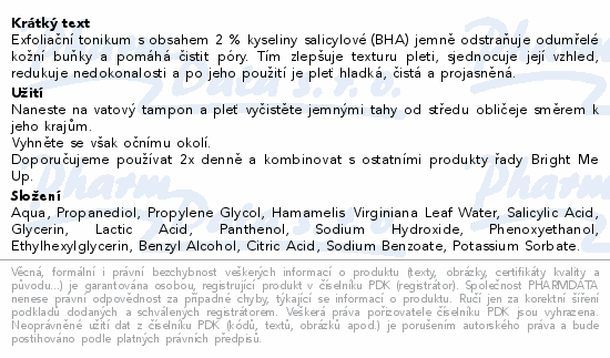 Dermacol Bright Me Up Exfoliating Toner 135ml