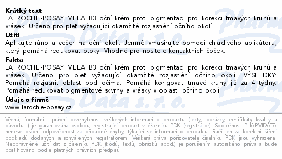 LA ROCHE-POSAY MELA B3 oční krém 15ml