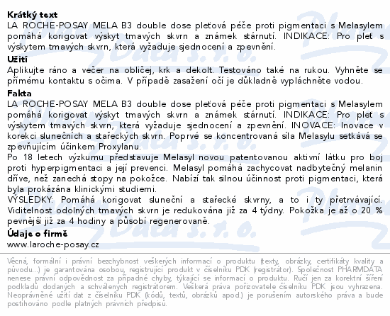 LA ROCHE-POSAY MELA B3 pleťová péče 40ml