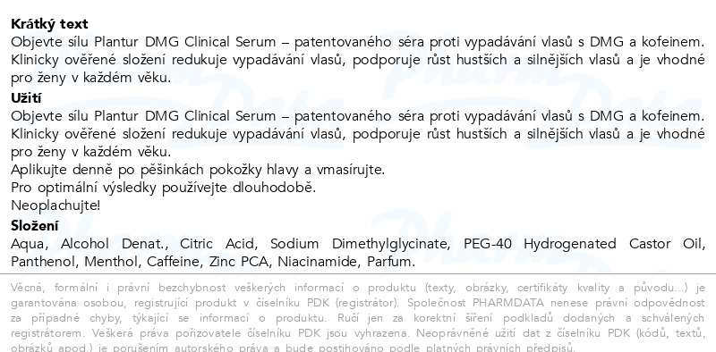 Plantur DMG Clinical Serum 125ml
