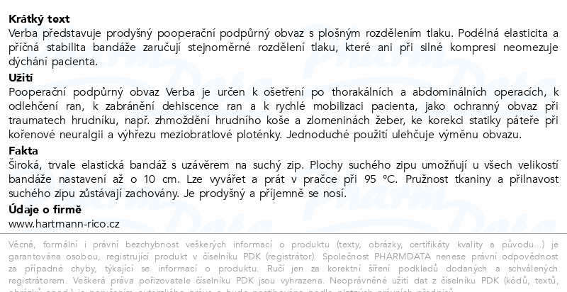 VERBA Břišní pás podpůrný vel.3 85-95cm 1ks