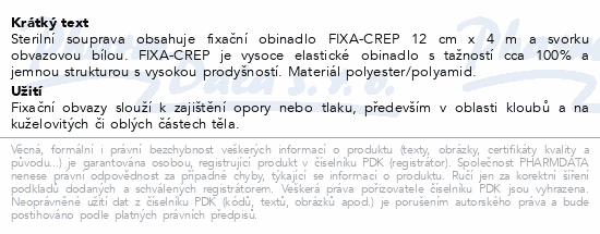 Immunity KIT souprava - Fixa-crep 12cm sterilní
