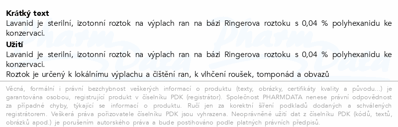 Lavanid Ringer.roztok s 0.04% polyhexan.1x1000ml