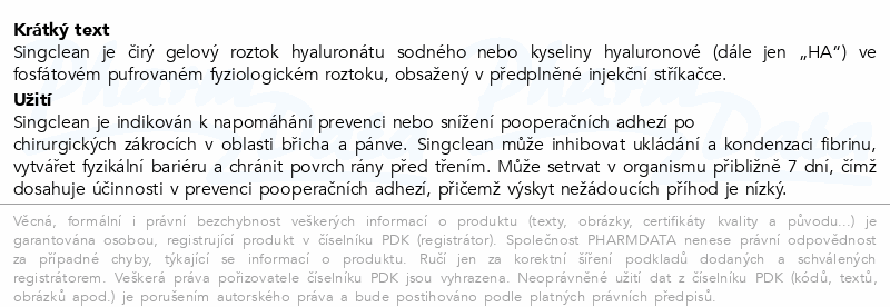 Singclean anti-adhezivní gel 15ml